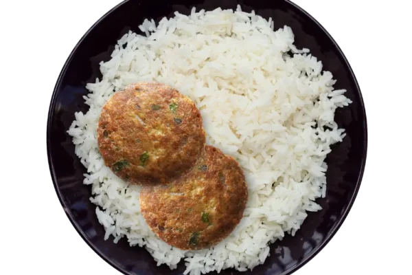 Two Shami Kabab with Rice
